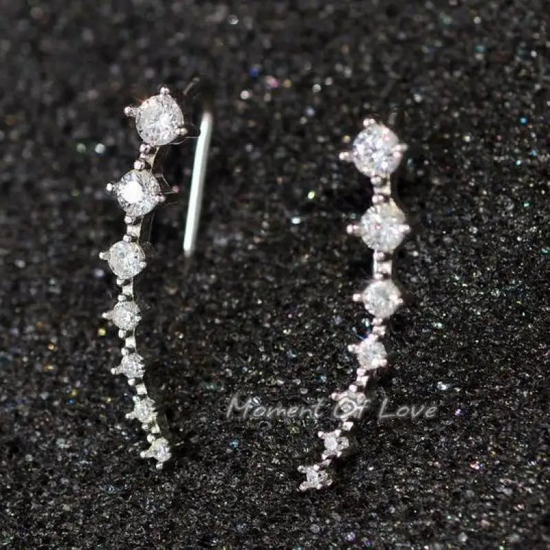 Fashion Seven Star Zircon Earrings For Women Jewelry 2025 Trending New Luxury Women's Crystal Stars Stud Earrings Gifts