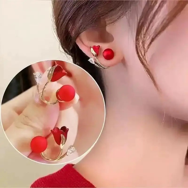 Fashion Seven Star Zircon Earrings For Women Jewelry 2025 Trending New Luxury Women's Crystal Stars Stud Earrings Gifts