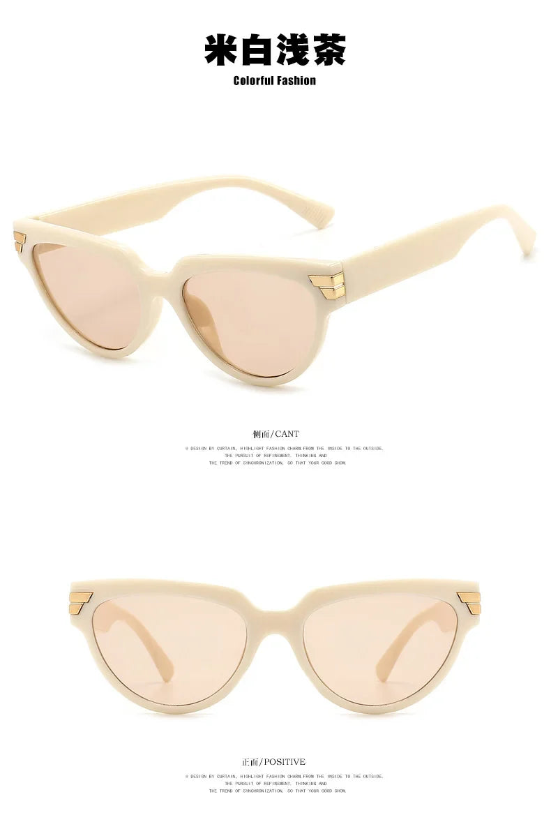 New Small Rectangle Sunglasses Women 2022 Luxury Brand Classic Cat Eye Lady Sexy Fashion Sun Glasses Shades For Women UV400