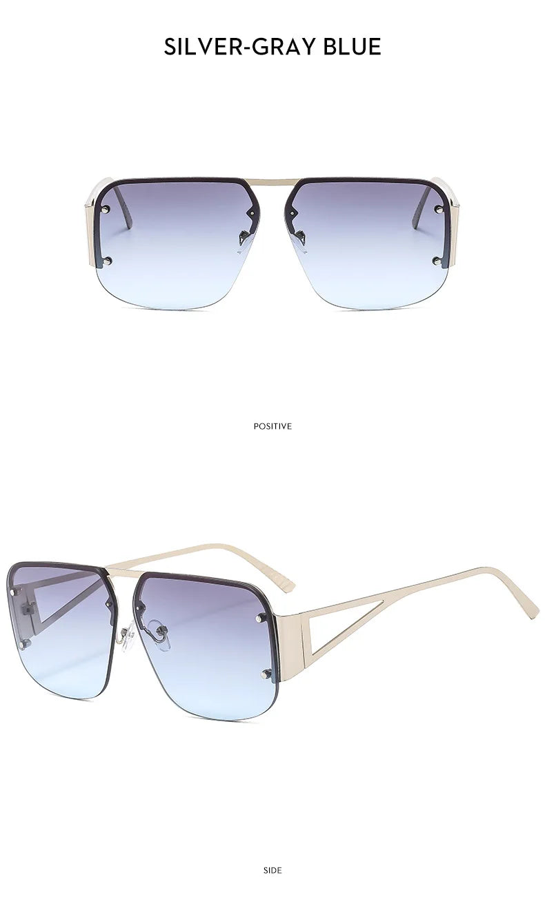 Fashion Oversized Square Sunglasses Woman Brand Designer Vintage Square Sun Glasses Female Big Frame Shades UV400 Eyewear