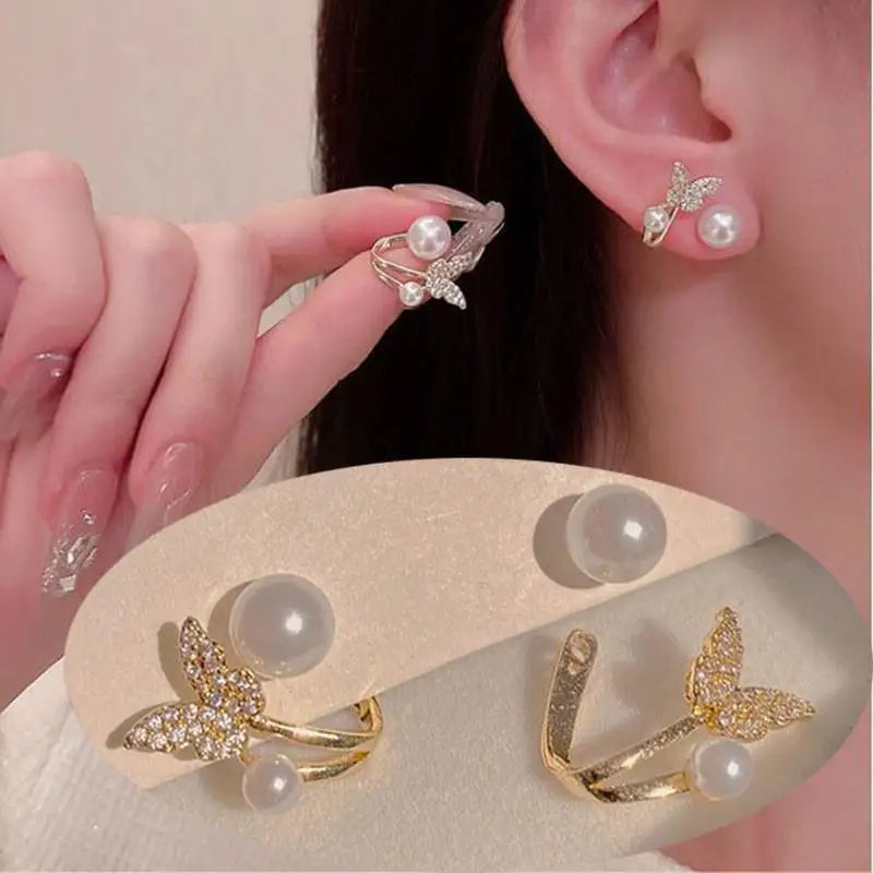 Silver Needle Vintage Green Crystal Butterfly Drop Earrings For Women Jewelry 2025 Trending Luxury Zircon Women's Earrings