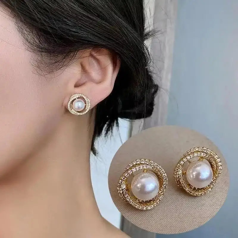Fashion Seven Star Zircon Earrings For Women Jewelry 2025 Trending New Luxury Women's Crystal Stars Stud Earrings Gifts