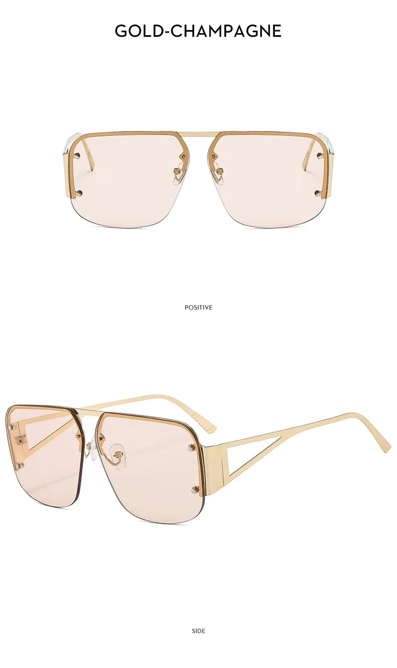 Fashion Oversized Square Sunglasses Woman Brand Designer Vintage Square Sun Glasses Female Big Frame Shades UV400 Eyewear