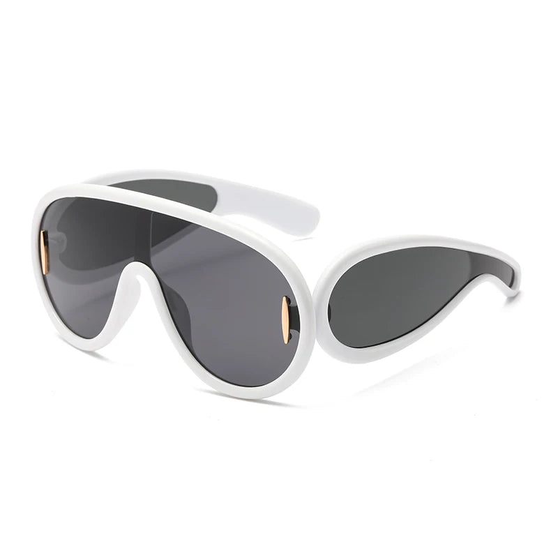 Cycling 2024 New Fashion One-Piece Large Frame Sunglasses Cyberpunk Style Eyeglasse Female Male Multi Color Frame Sun Glasses