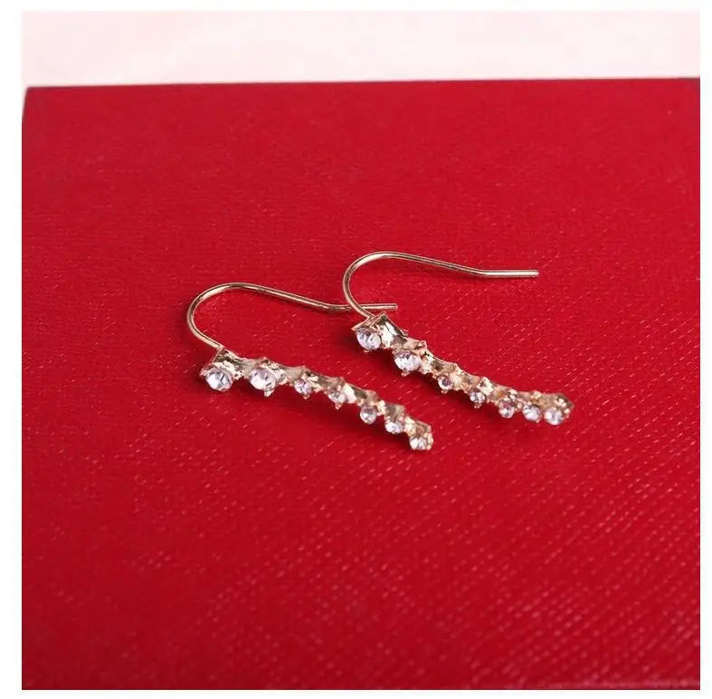 Fashion Seven Star Zircon Earrings For Women Jewelry 2025 Trending New Luxury Women's Crystal Stars Stud Earrings Gifts