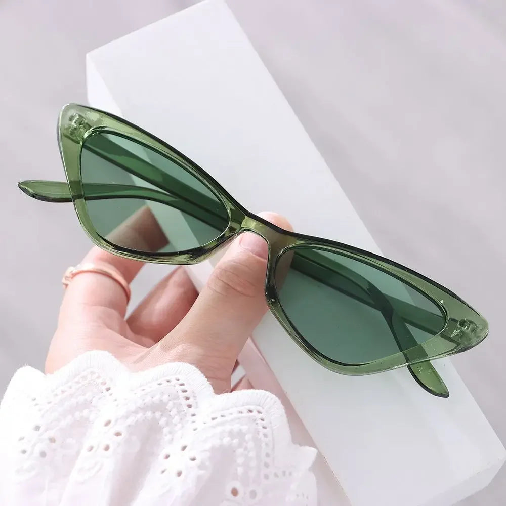 Vintage Cat Eye Sunglasses for Women Small Frame Retro Sunglasses UV400 Protection Eyewear Fashion Trendy Streetwear Accessories