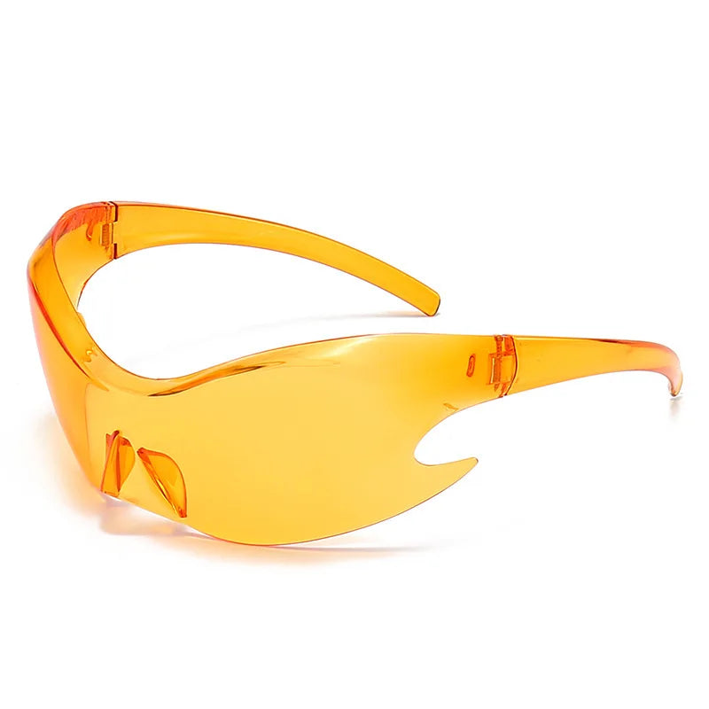 Y2K UV400 Sunglasses Men Women Trendy Running Fishing Goggles Sports Cycling Glasses Male Bicycle Eyewear Bike Lenses