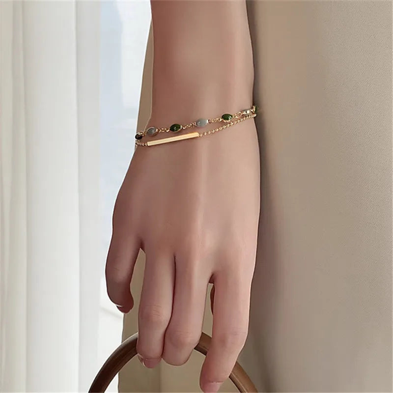 Bohemian Minimalist Metal Chain Women's Set of 6 Multi-layer Chain Simple Fashionable Bracelets Wedding Jewelry Birthday Gifts