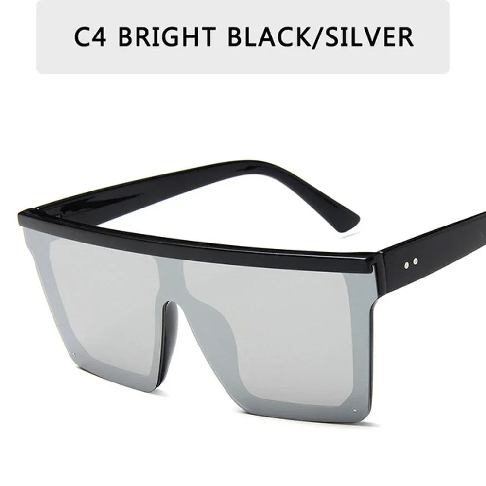 2025 Square Sunglasses Women Luxury Vintage Brand Design Sun glasses Big Frame Mirror Red Purple Eyewear UV400