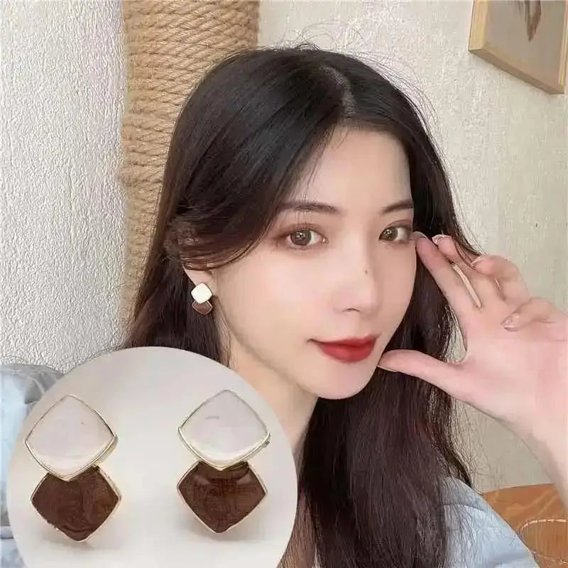 Silver Needle Fashion Purple Crystal Heart Drop Earrings For Women Jewelry 2025 Trending New Luxury Women's Earrings