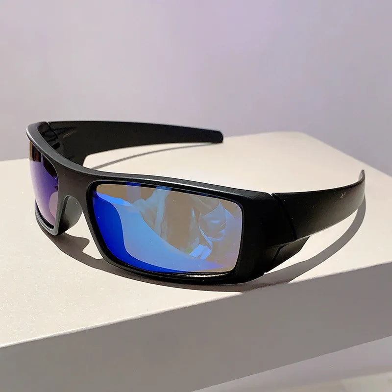 Trendy Designed Cycling Oval Sunglasses Women Men Outdoor Cycling Sports UV400 Sunglass Vintage Hip Hop Punk Sun Glasses