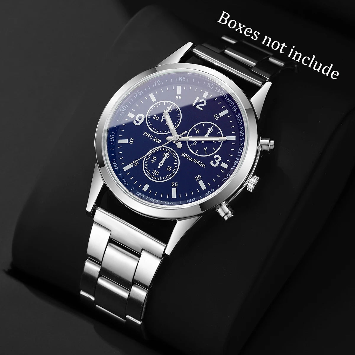Fashion Men Business Quartz Watch Luxury Silvery Strap Wristwatch Reloj Hombre（Without Box）