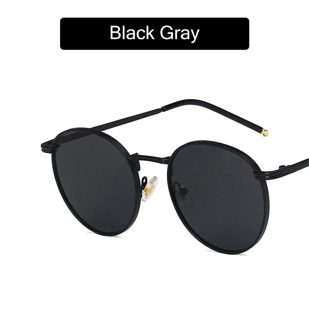 Fashion Glasses Fishing Metal Frame Shades Round Sun Glasses Women's Eyewear Retro Women Men Sunglasses UV400 Gafas De Sol