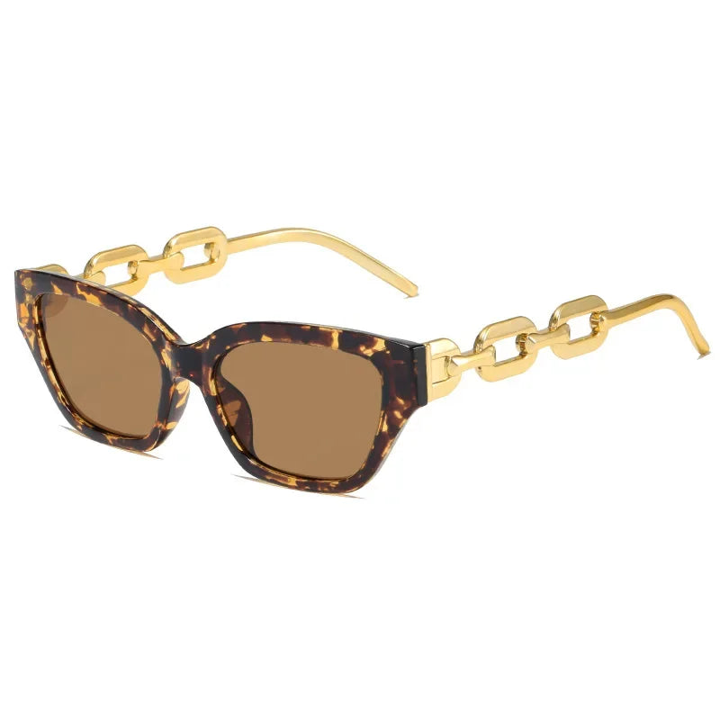 Cat Eye Sunglasses 2025 New Fashion Women Vintage Brand Designer Glasses Black Sun Glasses Female  Golden Eyewear Sun Protection