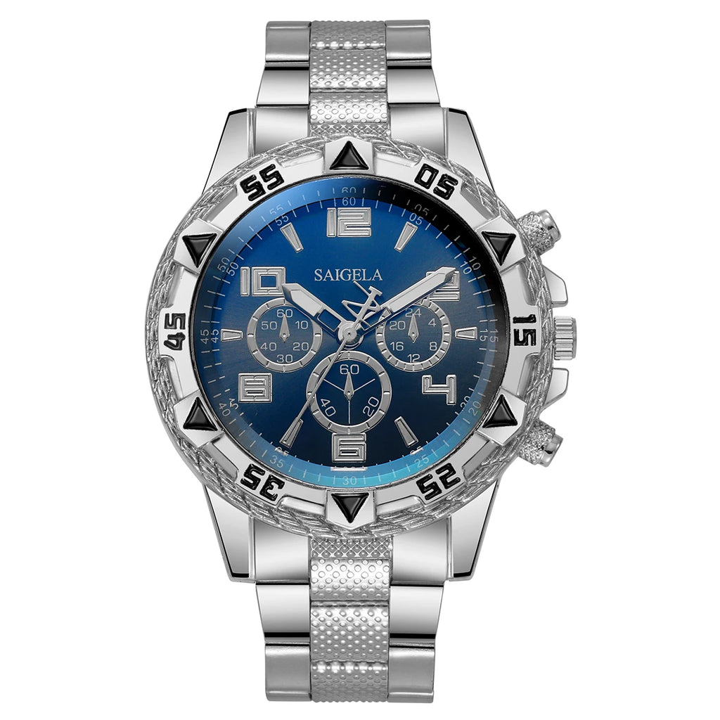 Men Business Watches Fashion Arabic Dial Gold Steel Band Male's Quartz Watch