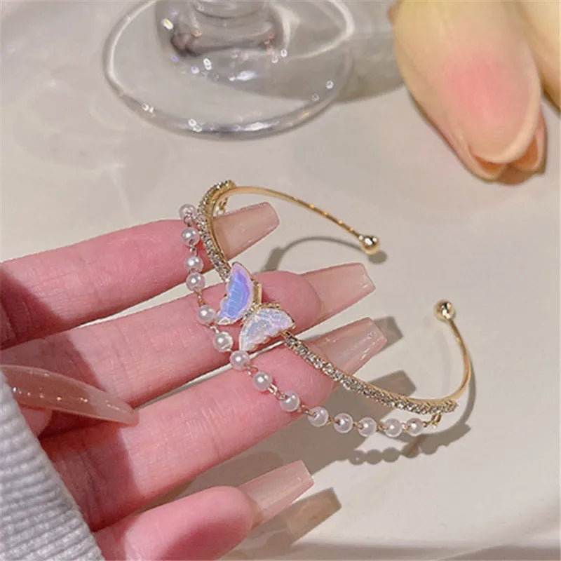 Bohemian Minimalist Metal Chain Women's Set of 6 Multi-layer Chain Simple Fashionable Bracelets Wedding Jewelry Birthday Gifts