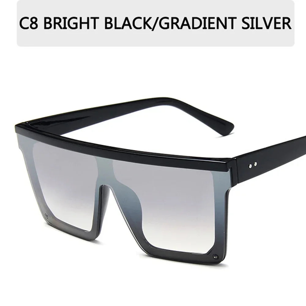 2025 Square Sunglasses Women Luxury Vintage Brand Design Sun glasses Big Frame Mirror Red Purple Eyewear UV400