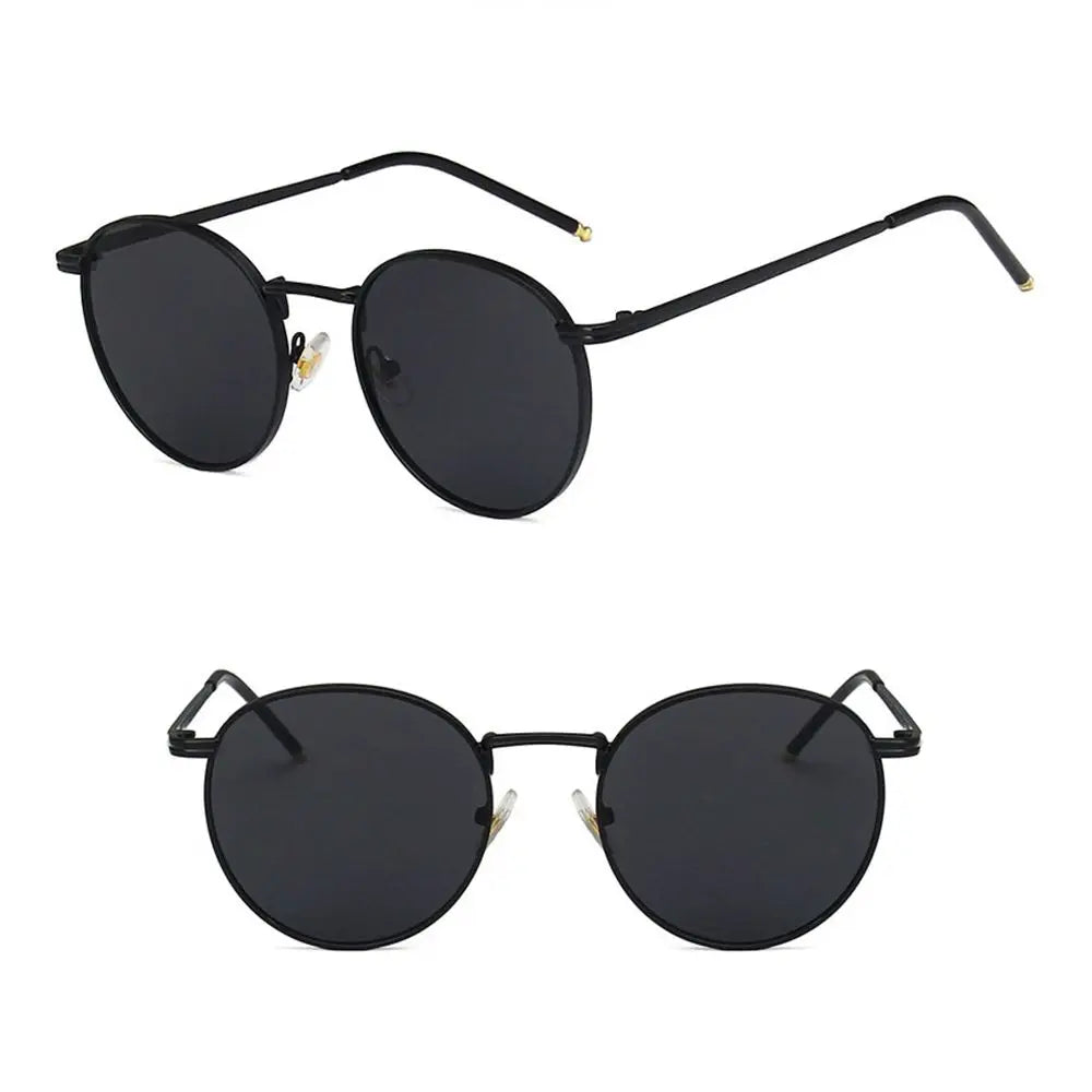 Women Men Sunglases Round Sun Glasses Women's Metal Frame Eyewear Fishing Glasses UV400 Shades