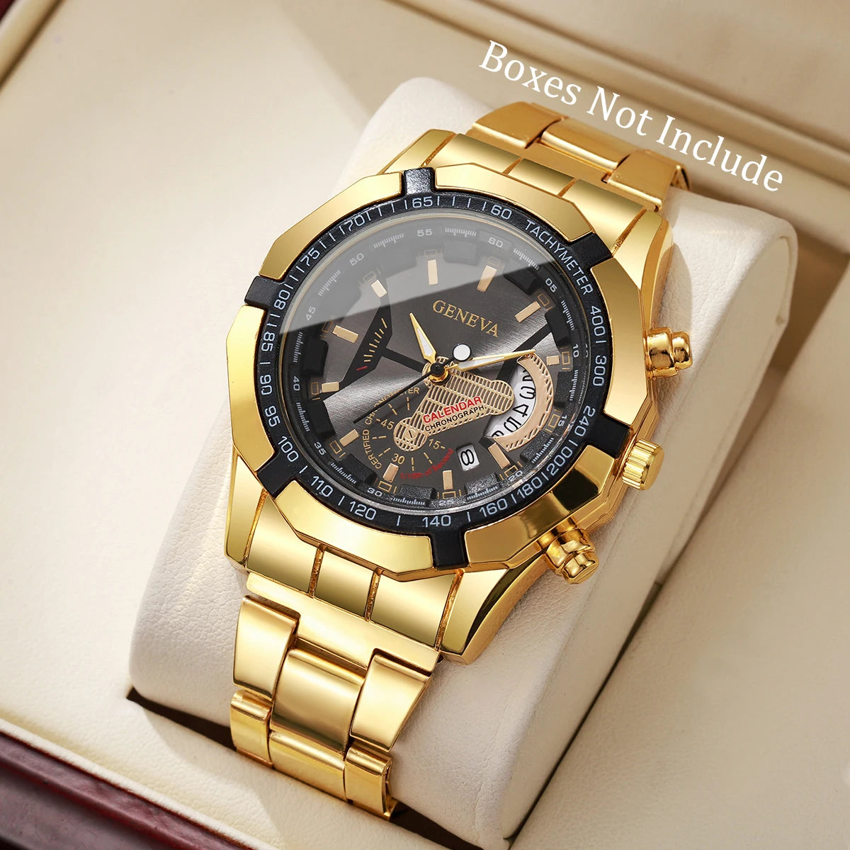 Luxury Large Dial Men Business Watches Fashion Calendar Quartz Watch for Mens Clock Reloj Hombre（Without Box）
