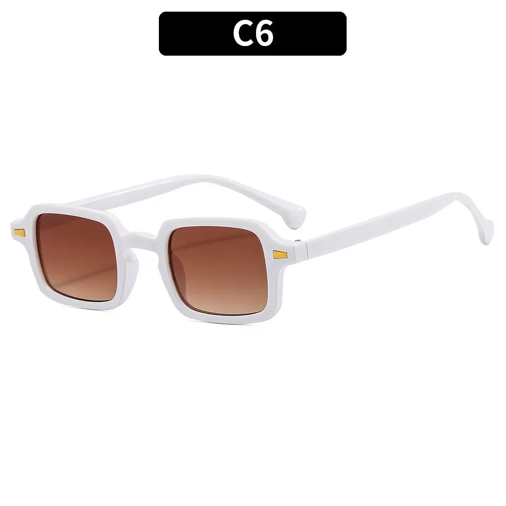 Luxurious Rectangle Sunglasses Women Oval Vintage Brand Designer Square Sun Glasses Men Shades Female Eyewear Anti-glare UV400