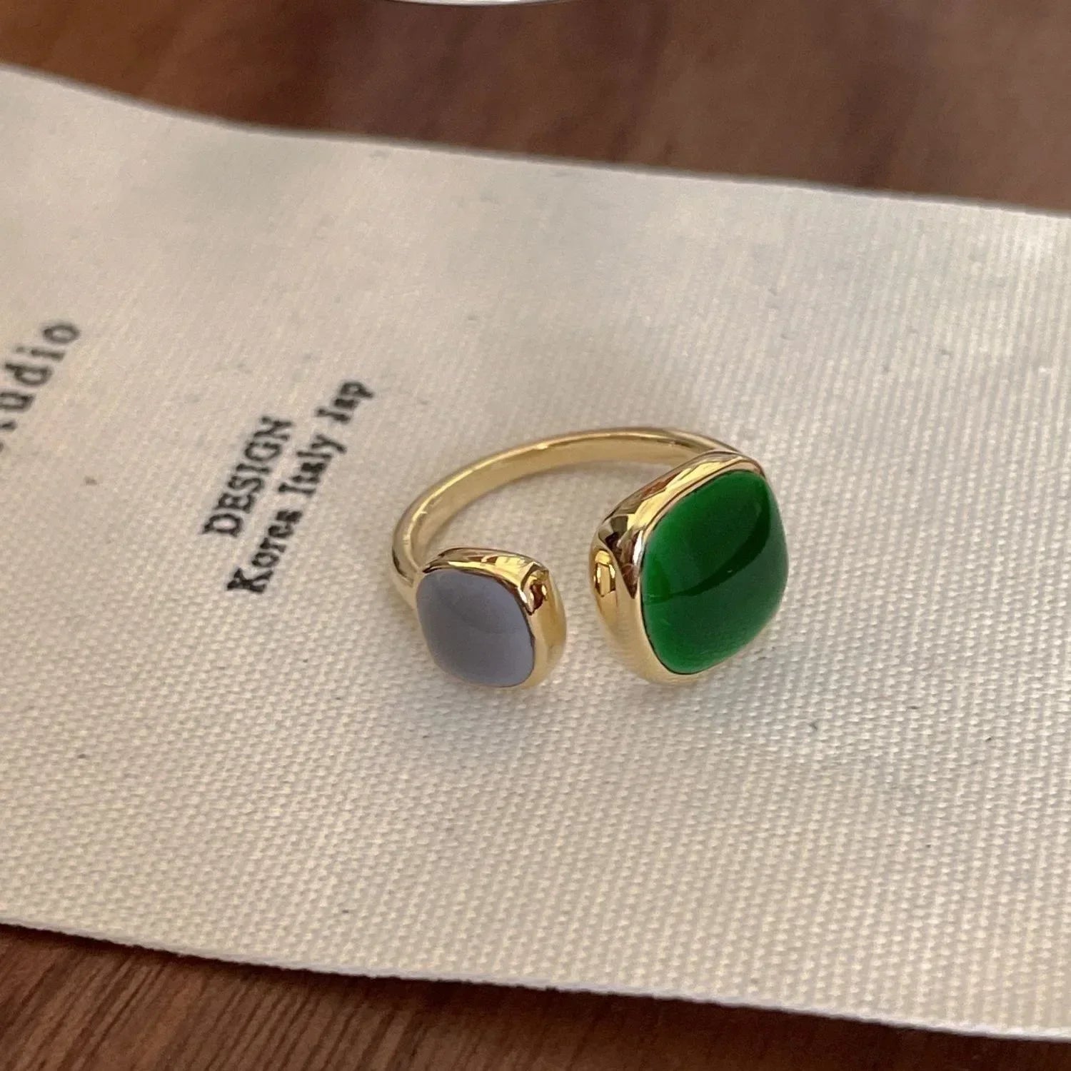 Colorful Drip Glaze Open Ring for Women New Fashion Retro Geometric Gold Color Metal Rings Exquisite Jewelry Gifts for Girl