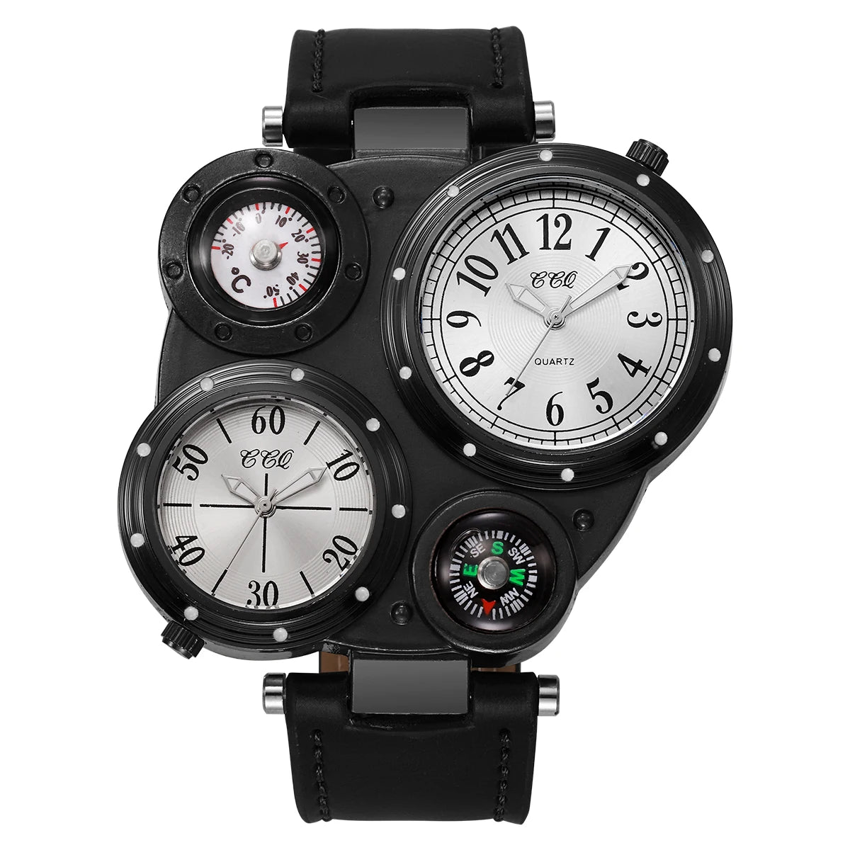 Luxury Large Dial Men Quartz Watches Casual Leather Band Wristwatches Sport Watch for Men Clock Relogio Masculino