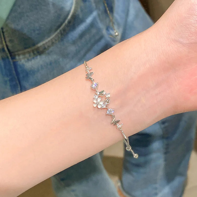 Bohemian Minimalist Metal Chain Women's Set of 6 Multi-layer Chain Simple Fashionable Bracelets Wedding Jewelry Birthday Gifts