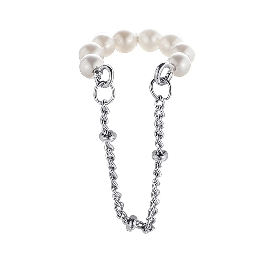 Fashion 1PC Silver Pearl Clips Ear Cuff For Women Men Non-Piercing Fake Cartilage Wrap Earrings Wholesale Jewelry Girl Gift