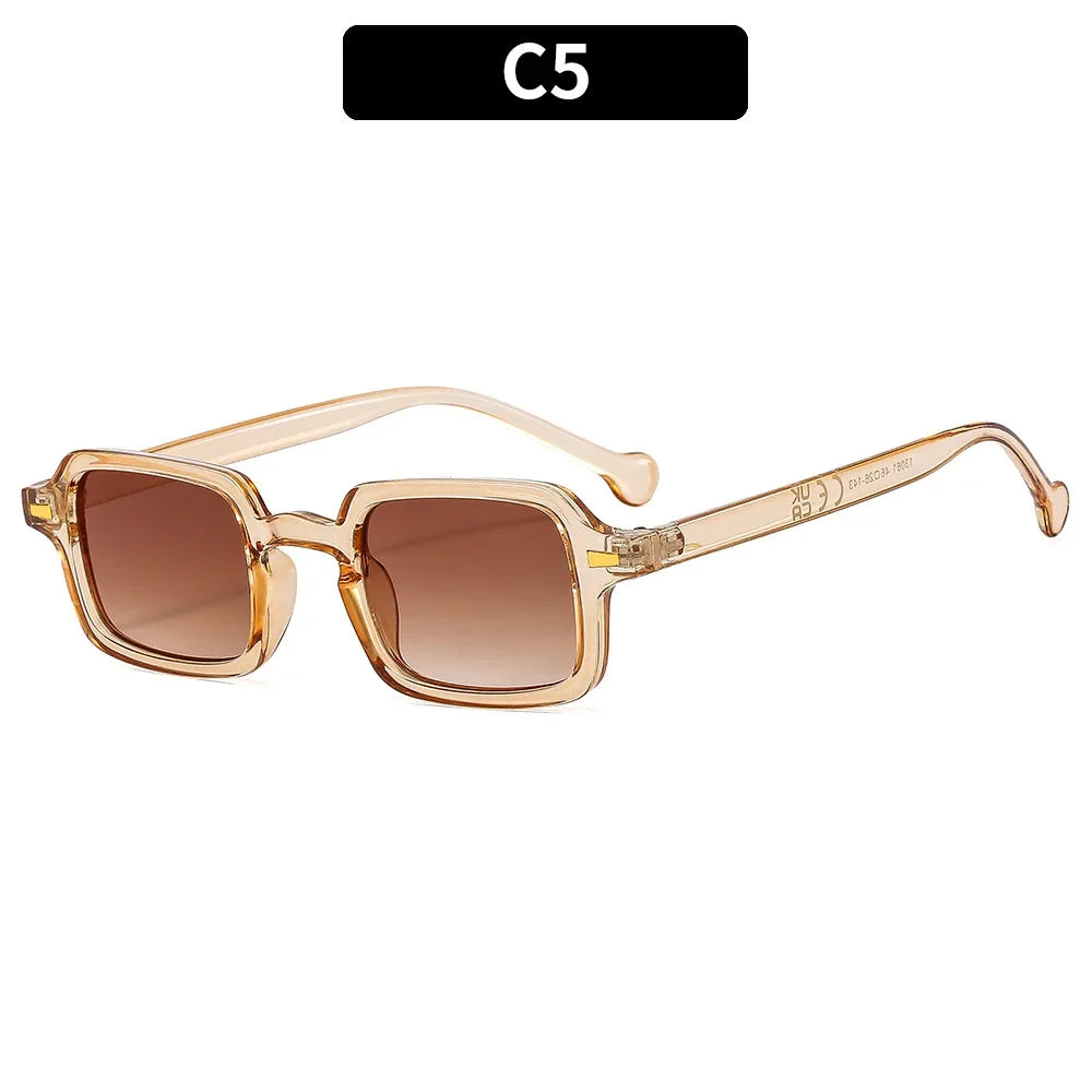 Luxurious Rectangle Sunglasses Women Oval Vintage Brand Designer Square Sun Glasses Men Shades Female Eyewear Anti-glare UV400